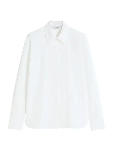 Max Mara Women's Cotton Poplin Shirt - Optical White - Size 14 | Thumbnail 1