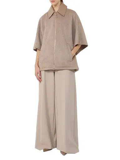 Max Mara Women's Double Faced Cashmere Broadcloth Cape - Tawny Bronze Brown - Size Medium | Thumbnail 2 Max Mara Women's Double Faced Cashmere Broadcloth Cape - Tawny Bronze Brown - Size Medium | Thumbnail 2