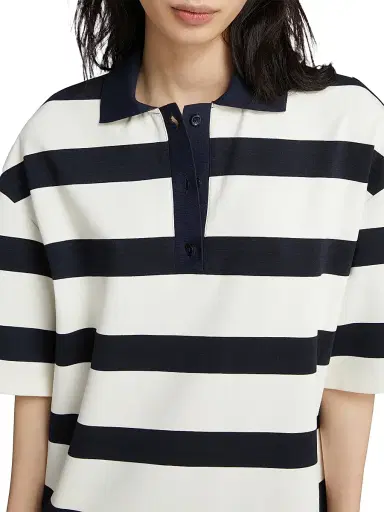 MM Max Mara Women's Viscose Knit Polo Shirt - Ultramarine - Size Large | Thumbnail 5