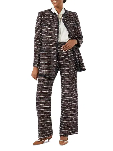 Marina Rinaldi Women's Bouclé Fabric Trousers - Brown Multi - Size 16 | Thumbnail 2 Marina Rinaldi Women's Bouclé Fabric Trousers - Brown Multi - Size 16 | Thumbnail 2