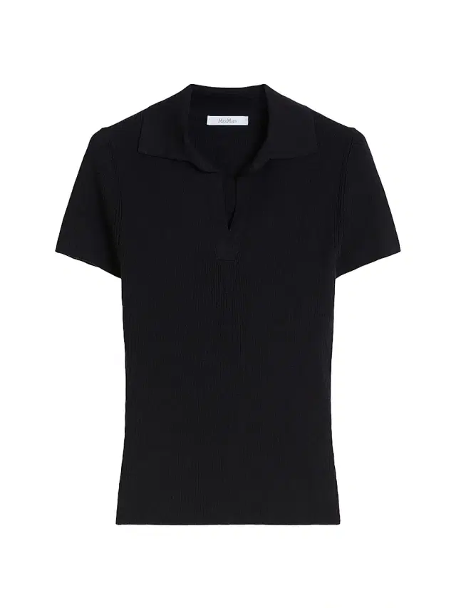 Women's Rib Knit Wool Polo Shirt - Ultramarine