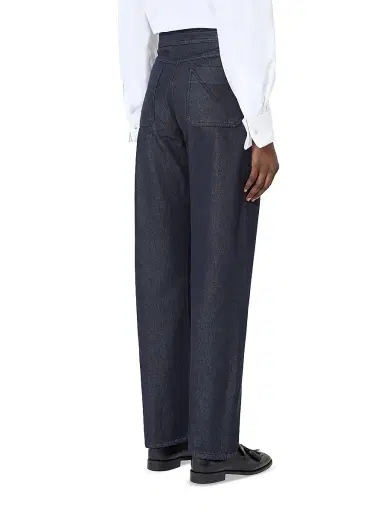 Max Mara Women's Denim Look Cotton Trousers - Midnightblue - Size 16 | Thumbnail 4 Max Mara Women's Denim Look Cotton Trousers - Midnightblue - Size 16 | Thumbnail 4