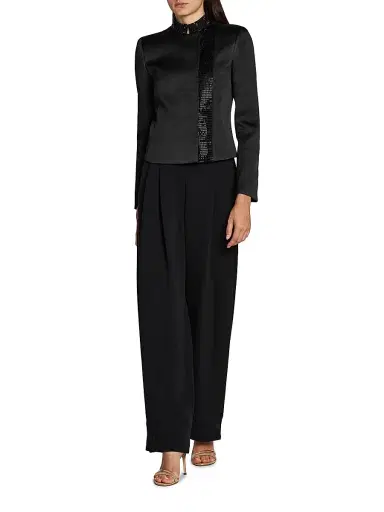Giorgio Armani Women's Embellished Satin Jacket | Thumbnail 2