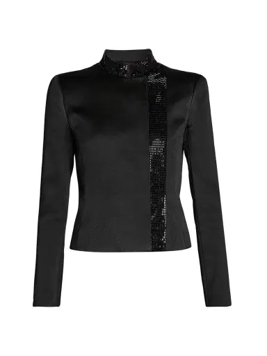Giorgio Armani Women's Embellished Satin Jacket | Thumbnail 1