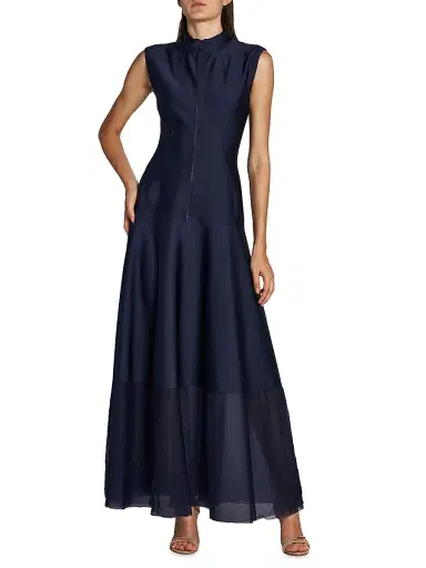 Giorgio Armani Women's A-Line Maxi Dress - Blue - Size 14 | Thumbnail 3 Giorgio Armani Women's A-Line Maxi Dress - Blue - Size 14 | Thumbnail 3