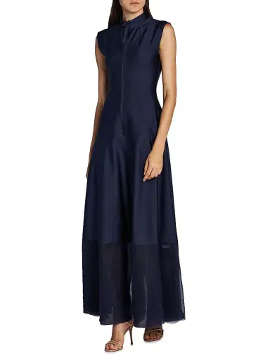 Giorgio Armani Women's A-Line Maxi Dress - Blue - Size 14 | Thumbnail 4 Giorgio Armani Women's A-Line Maxi Dress - Blue - Size 14 | Thumbnail 4