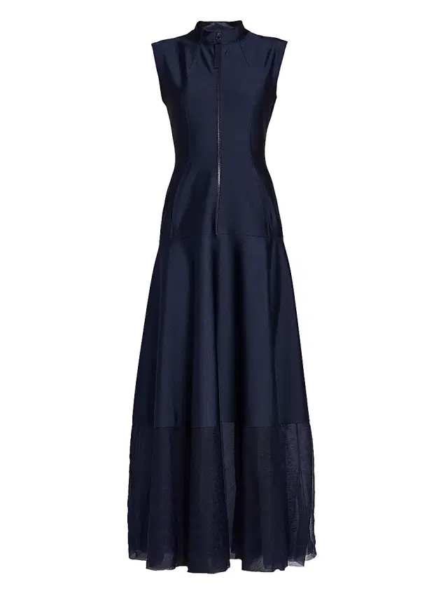 Women's A-Line Maxi Dress - Blue