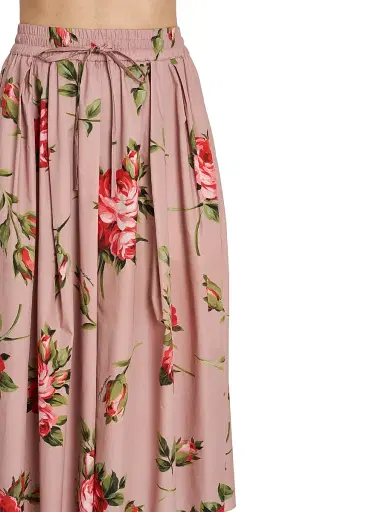 Dolce & Gabbana Women's Pleated Floral A-Line Midi-Skirt - Bouquet Rose F Rosa - Size 14 | Thumbnail 6 Dolce & Gabbana Women's Pleated Floral A-Line Midi-Skirt - Bouquet Rose F Rosa - Size 14 | Thumbnail 6