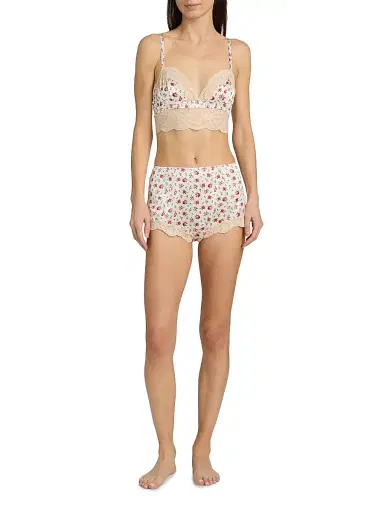 Dolce & Gabbana Women's Regg Floral Lace Silk-Cotton Balconette Bra - Roselline - Size XL | Thumbnail 2 Dolce & Gabbana Women's Regg Floral Lace Silk-Cotton Balconette Bra - Roselline - Size XL | Thumbnail 2