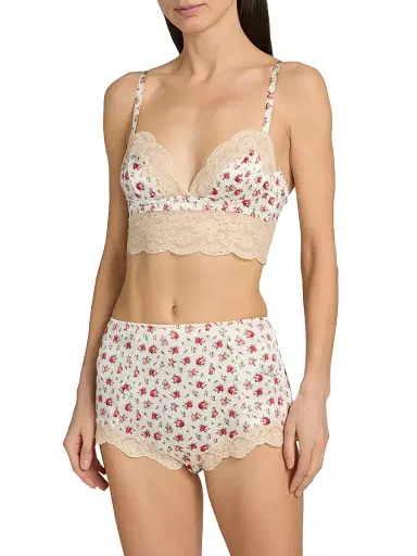 Dolce & Gabbana Women's Regg Floral Lace Silk-Cotton Balconette Bra - Roselline - Size XL | Thumbnail 3 Dolce & Gabbana Women's Regg Floral Lace Silk-Cotton Balconette Bra - Roselline - Size XL | Thumbnail 3