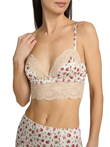 Dolce & Gabbana Women's Regg Floral Lace Silk-Cotton Balconette Bra - Roselline - Size XL | Thumbnail 5 Dolce & Gabbana Women's Regg Floral Lace Silk-Cotton Balconette Bra - Roselline - Size XL | Thumbnail 5