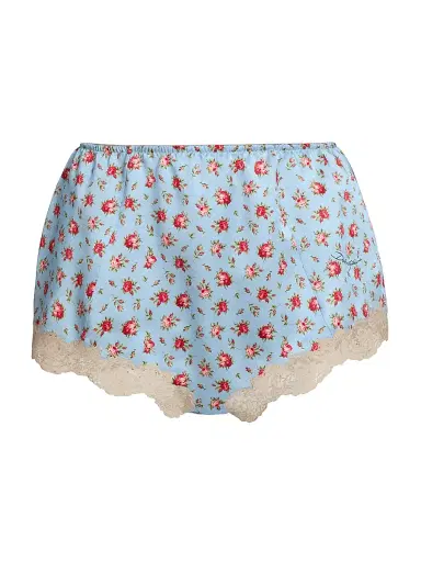 Dolce & Gabbana Women's Guaina Floral Silk-Blend Satin Briefs - Roselline Celeste - Size XL | Thumbnail 1 Dolce & Gabbana Women's Guaina Floral Silk-Blend Satin Briefs - Roselline Celeste - Size XL | Thumbnail 1