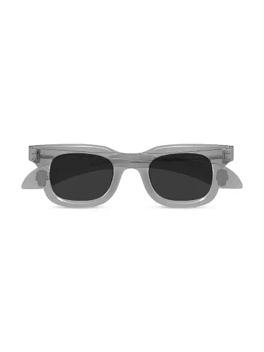 Alexander McQueen Men's Skull Hardware 46MM Square Sunglasses - Grey Black | Thumbnail 2