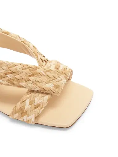 Bottega Veneta Women's Riva 90MM Strappy Raffia Sandals | Thumbnail 5 Bottega Veneta Women's Riva 90MM Strappy Raffia Sandals | Thumbnail 5