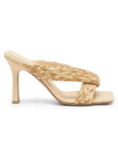 Bottega Veneta Women's Riva 90MM Strappy Raffia Sandals | Thumbnail 1 Bottega Veneta Women's Riva 90MM Strappy Raffia Sandals | Thumbnail 1