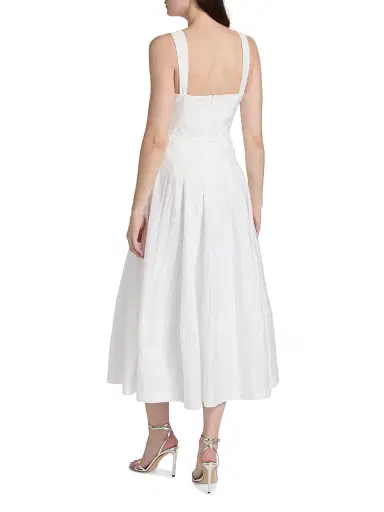 Cinq à Sept Women's Jerome Tie-Waist A-Line Midi-Dress - White - Size 16 | Thumbnail 5