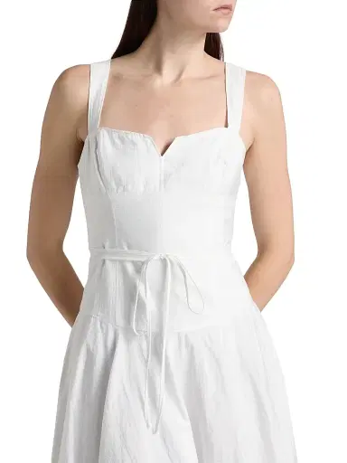 Cinq à Sept Women's Jerome Tie-Waist A-Line Midi-Dress - White - Size 16 | Thumbnail 6