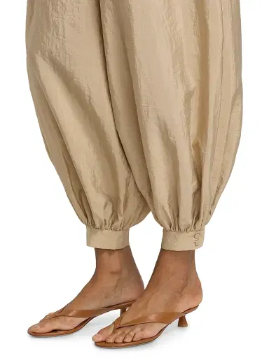 Cinq à Sept Women's Verne Tumbled Woven Balloon Pants - Khaki - Size XL | Thumbnail 6 Cinq à Sept Women's Verne Tumbled Woven Balloon Pants - Khaki - Size XL | Thumbnail 6