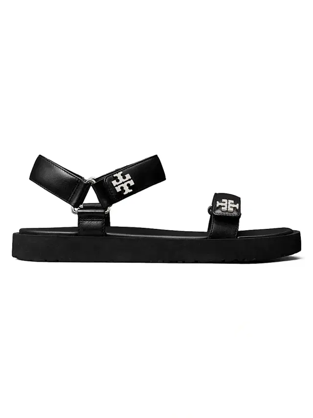 Tory Burch Women's Kira Ultralight Leather Sandals - Perfect Black