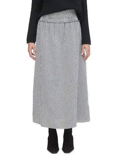 Hill House Home Women's The Delphine Nap Skirt - Blacksand Gingham - Size XL | Thumbnail 3