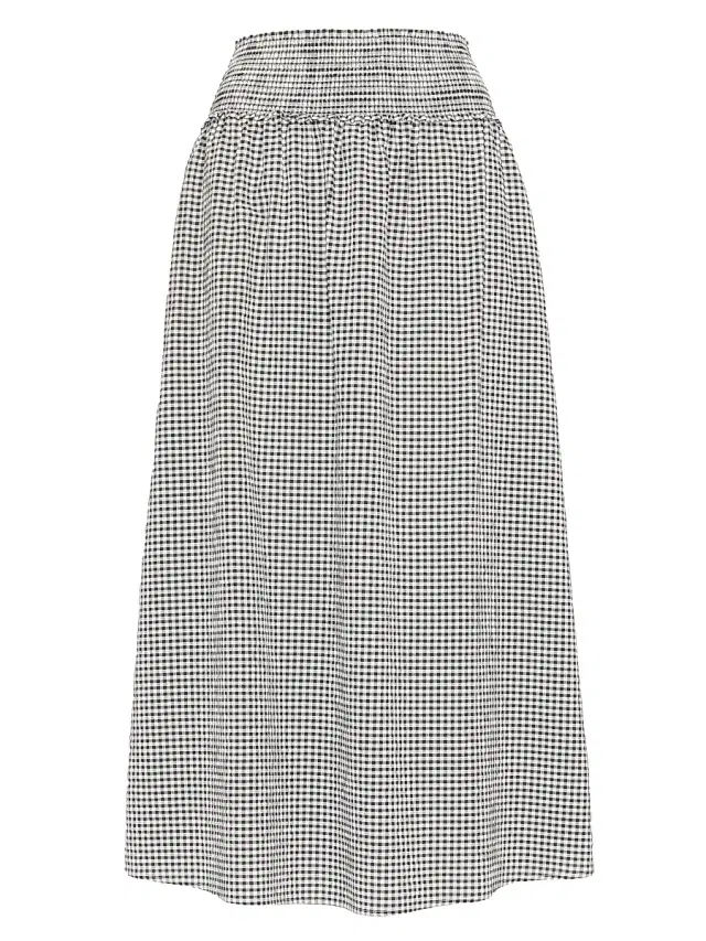 Hill House Home Women's The Delphine Nap Skirt - Blacksand Gingham