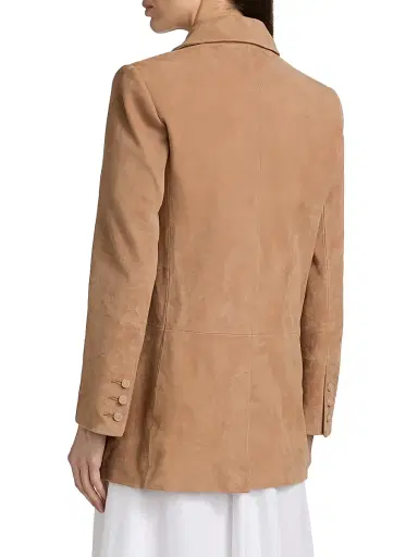 L'Agence Women's Aimee Suede Double-Breasted Blazer | Thumbnail 5