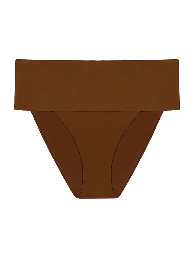 Women's Jessica High-Waist Bikini Bottom - Brown