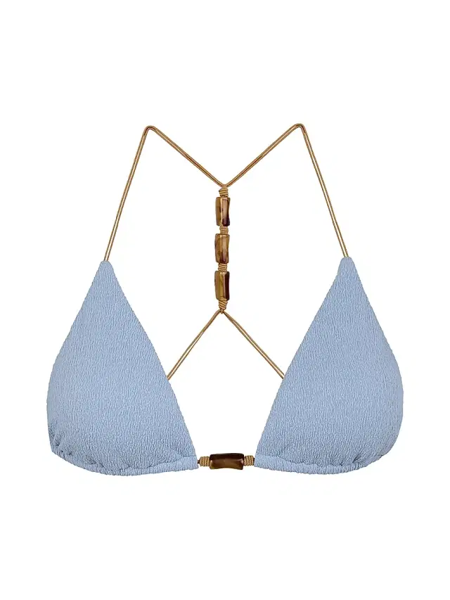 Women's Firenze Lesley Bead-Accent Bikini Top - Blue
