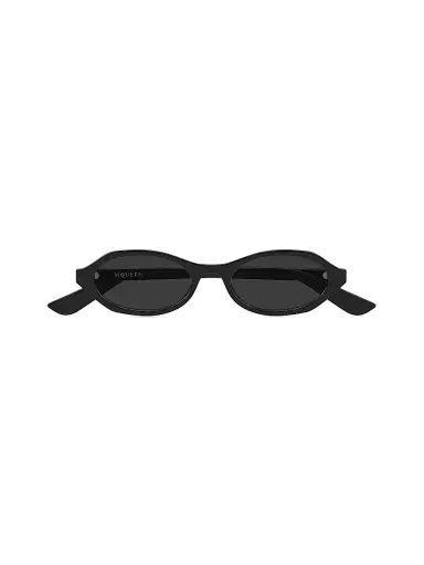 Alexander McQueen Women's Spike 51MM Oval Sunglasses - Black | Thumbnail 2 Alexander McQueen Women's Spike 51MM Oval Sunglasses - Black | Thumbnail 2