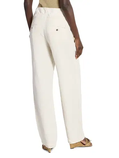 Isabel Marant Women's Sharon Linen-Silk Tapered Pants | Thumbnail 5 Isabel Marant Women's Sharon Linen-Silk Tapered Pants | Thumbnail 5