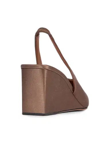 Alaïa Women's 75MM Satin Slingback Wedges | Thumbnail 3 Alaïa Women's 75MM Satin Slingback Wedges | Thumbnail 3