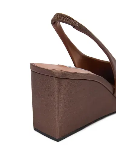 Alaïa Women's 75MM Satin Slingback Wedges | Thumbnail 5 Alaïa Women's 75MM Satin Slingback Wedges | Thumbnail 5