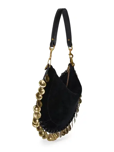 Isabel Marant Women's Oskan Soft Suede Zip Shoulder Bag | Thumbnail 4