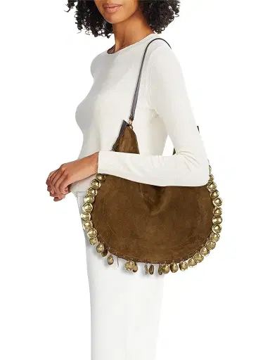 Isabel Marant Women's Oskan Suede Hobo Bag - Bronze | Thumbnail 2
