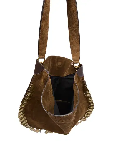Isabel Marant Women's Oskan Suede Hobo Bag - Bronze | Thumbnail 3