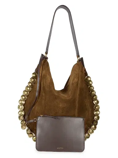 Isabel Marant Women's Oskan Suede Hobo Bag - Bronze | Thumbnail 4