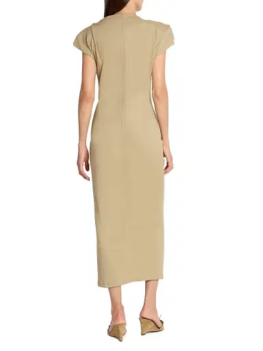 Isabel Marant Women's Nadela Cap-Sleeve Cotton Midi-Dress - Light Bronze - Size 8 | Thumbnail 5 Isabel Marant Women's Nadela Cap-Sleeve Cotton Midi-Dress - Light Bronze - Size 8 | Thumbnail 5