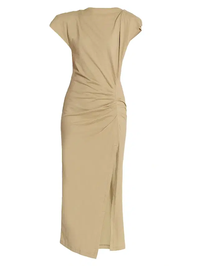 Women's Nadela Cap-Sleeve Cotton Midi-Dress - Light Bronze