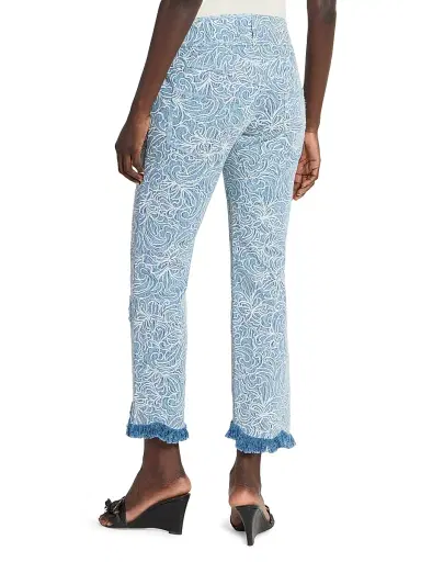 Isabel Marant Women's Ombeline Embroidered Crop Jeans - Blue | Thumbnail 5 Isabel Marant Women's Ombeline Embroidered Crop Jeans - Blue | Thumbnail 5