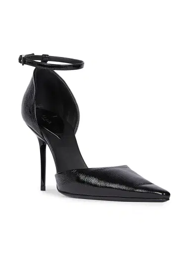 ALAIA Women's 90MM Patent Leather D'Orsay Pumps - Noir | Thumbnail 2 ALAIA Women's 90MM Patent Leather D'Orsay Pumps - Noir | Thumbnail 2