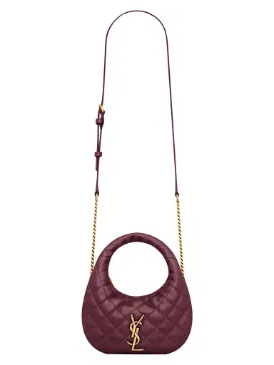 Saint Laurent Women's Icarino Mini Top Handle Bag in Quilted Nappa - Rouge Cabernet | Thumbnail 1