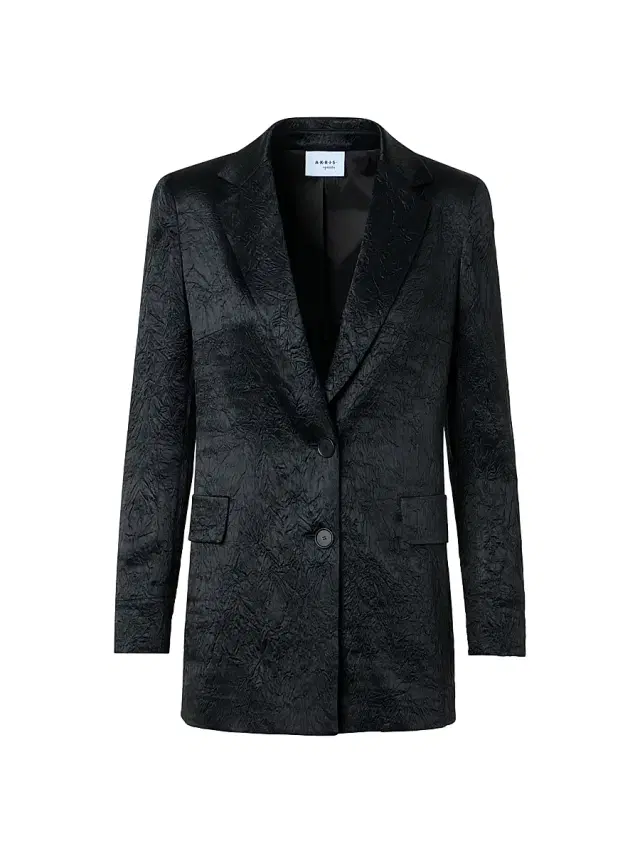 Akris punto Women's Crinkled Satin Single-Breasted Jacket - Black