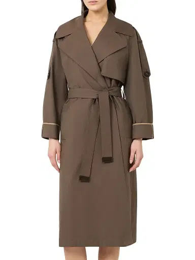 Max Mara Women's Oversized Water Repellent Twill Trench Coat | Thumbnail 3 Max Mara Women's Oversized Water Repellent Twill Trench Coat | Thumbnail 3