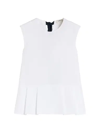 Max Mara Women's Cotton Poplin Top - White - Size 12 | Thumbnail 1