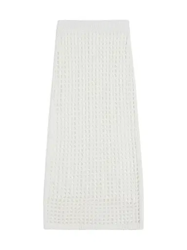 Max Mara Women's Mesh Cotton Skirt - Optical White - Size Large | Thumbnail 1 Max Mara Women's Mesh Cotton Skirt - Optical White - Size Large | Thumbnail 1