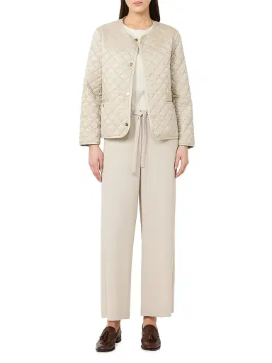 Max Mara Women's Wool Gabardine Trousers - Natural - Size 10 | Thumbnail 2 Max Mara Women's Wool Gabardine Trousers - Natural - Size 10 | Thumbnail 2