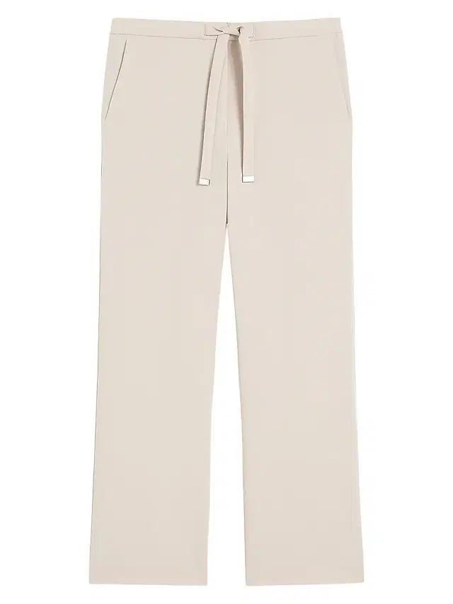 Women's Wool Gabardine Trousers - Natural