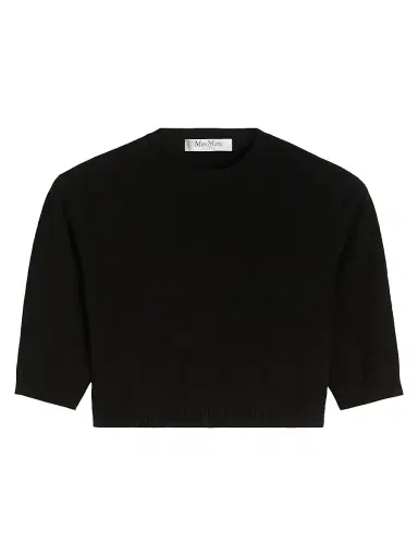 Max Mara Women's Stretch Viscose Cropped Jumper | Thumbnail 1 Max Mara Women's Stretch Viscose Cropped Jumper | Thumbnail 1