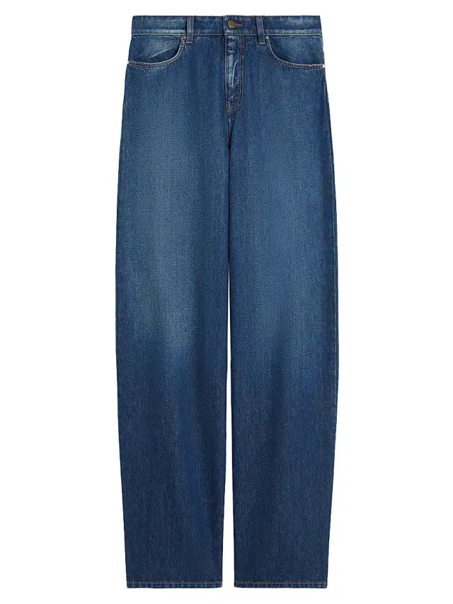 Max Mara Women's Denim Baggy Jeans - Navy