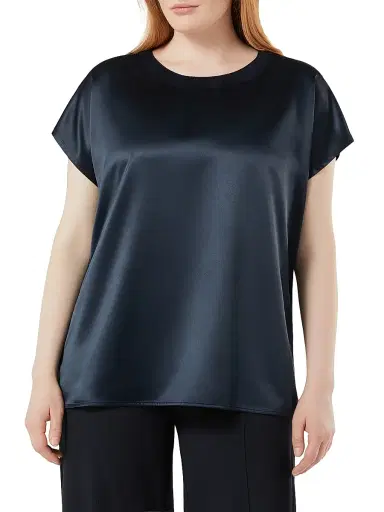 Marina Rinaldi Women's Jersey and Satin T-Shirt - Midnightblue - Size XL | Thumbnail 3 Marina Rinaldi Women's Jersey and Satin T-Shirt - Midnightblue - Size XL | Thumbnail 3